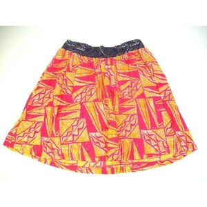 Anthropologie Vanessa Virginia  Coral Pink Gold Tamarind Full Skirt Womens Sz 12